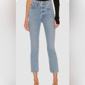 Agolde Riley Crop Jeans Shiver Size 23